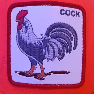 Orange Rooster Patch Hat